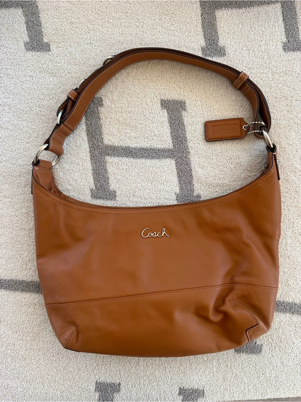 Coach Saddle Brown Leather Shoulder Hobo